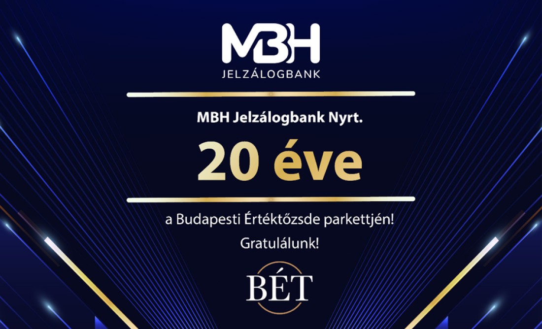 20 years on the stock exchange - MBH Mortgage Bank certificate 20 years on the stock exchange - MBH Mortgage Bank certificate